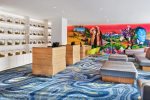 Patterns in carpets feature Ute Indian tribal designs, while artwork and other interior decor incorporate some of the go-go days and Aspens jetsetters